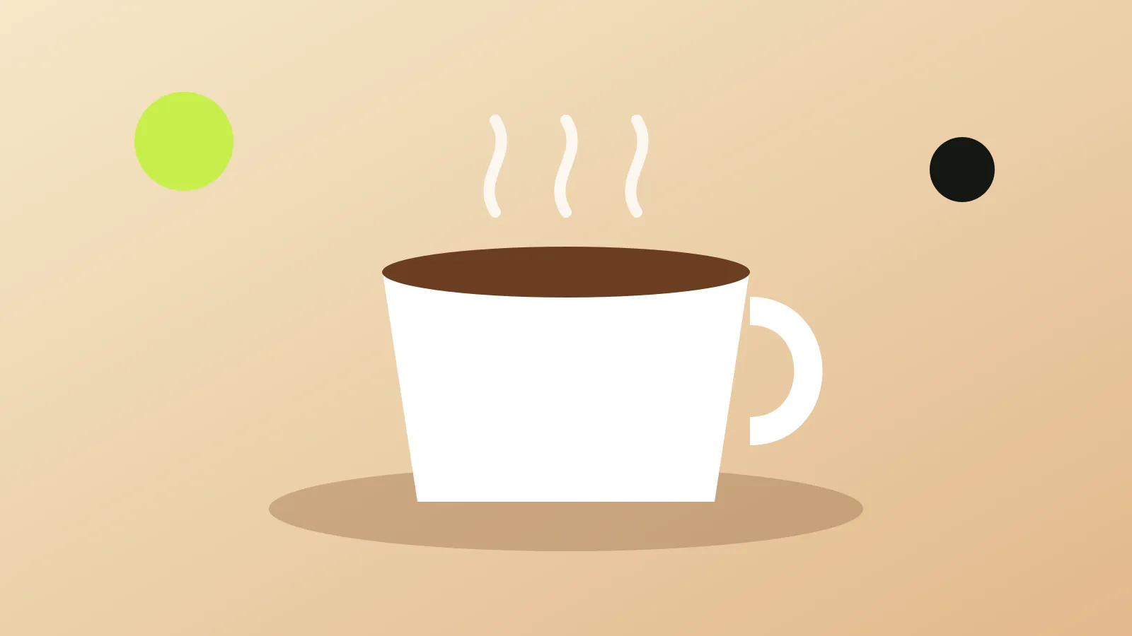 Ilustração de uma xícara de café fumegante